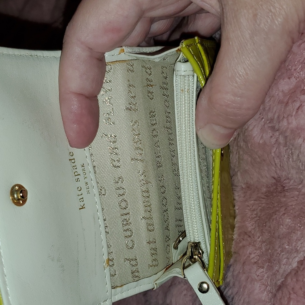 Kate Spade Sour Apple Green Patton Leather Wallet - Picture 13 of 17